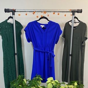 Monteau Blue Tie Front Dress in XL